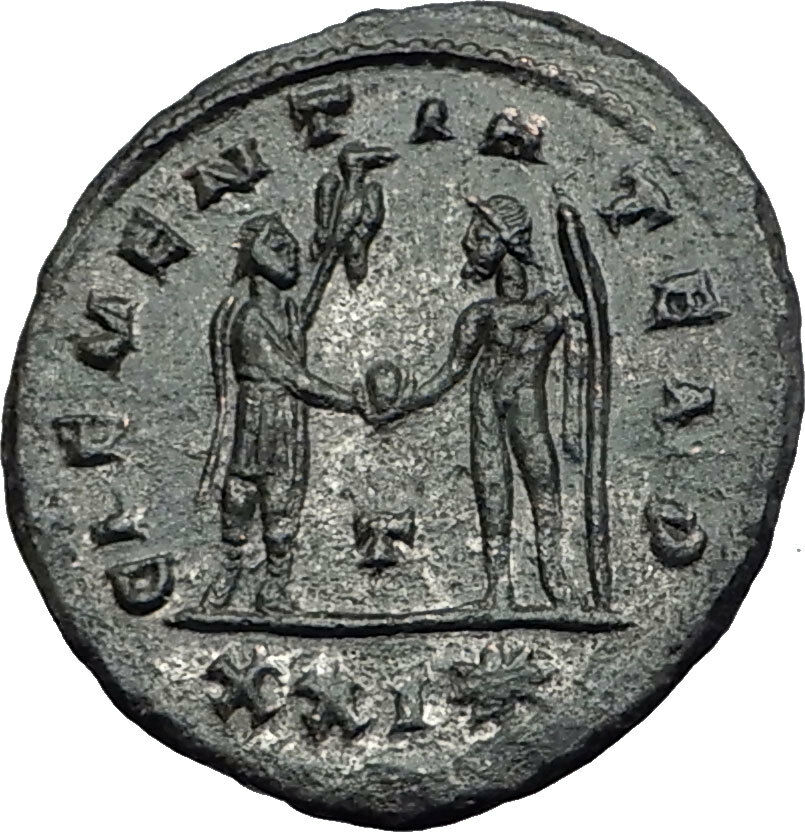 Probus receiving globe from Jupiter 276AD Genuine Ancient Roman Coin i60133