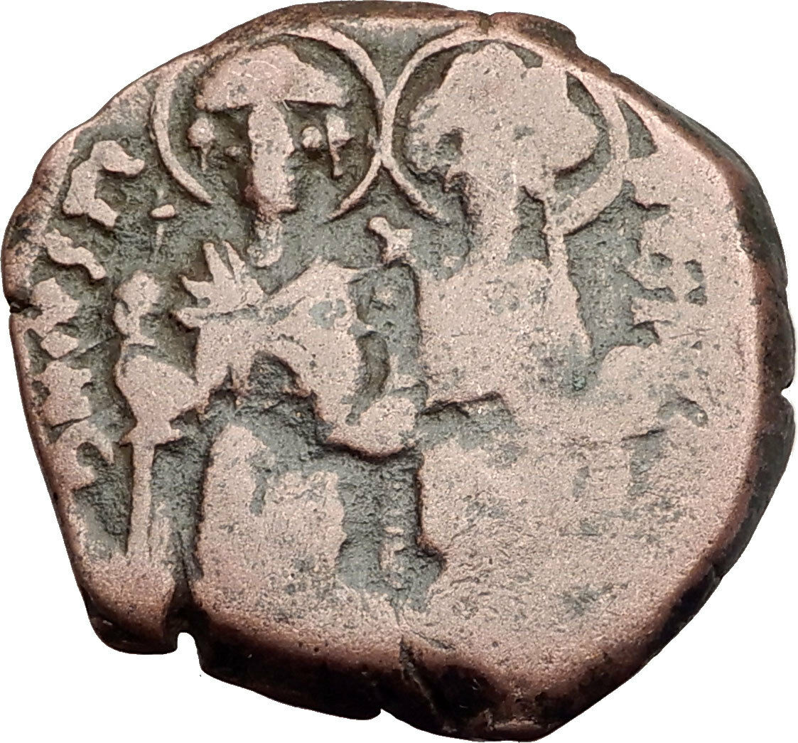 JUSTIN II & SOPHIA 565AD Constantinople Follis Ancient Byzantine Coin i62567