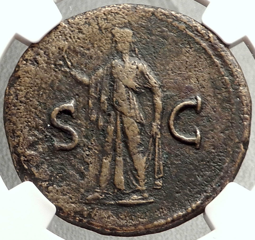 TITUS Genuine 80AD Rome Sestertius Spes Authentic Ancient Roman Coin NGC i66862