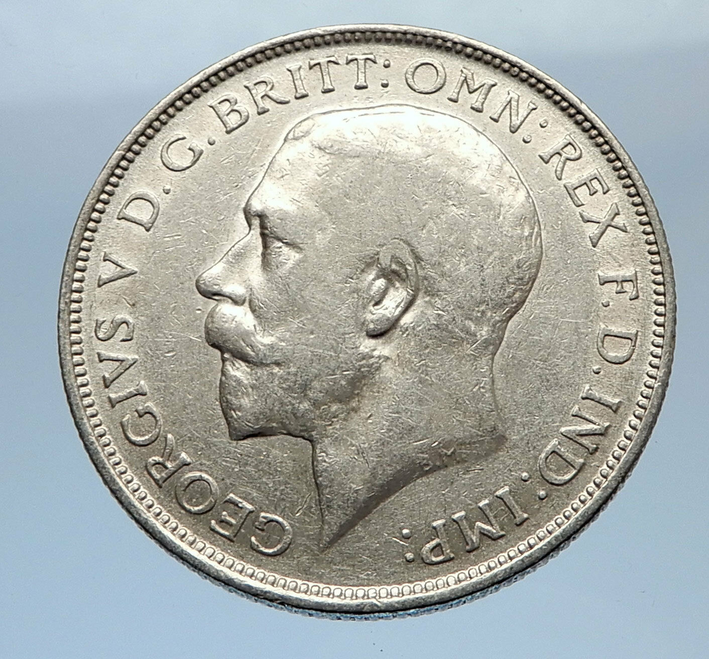 1915 United Kingdom Great Britain GEORGE V Silver Florin 2 Shillings Coin i69411