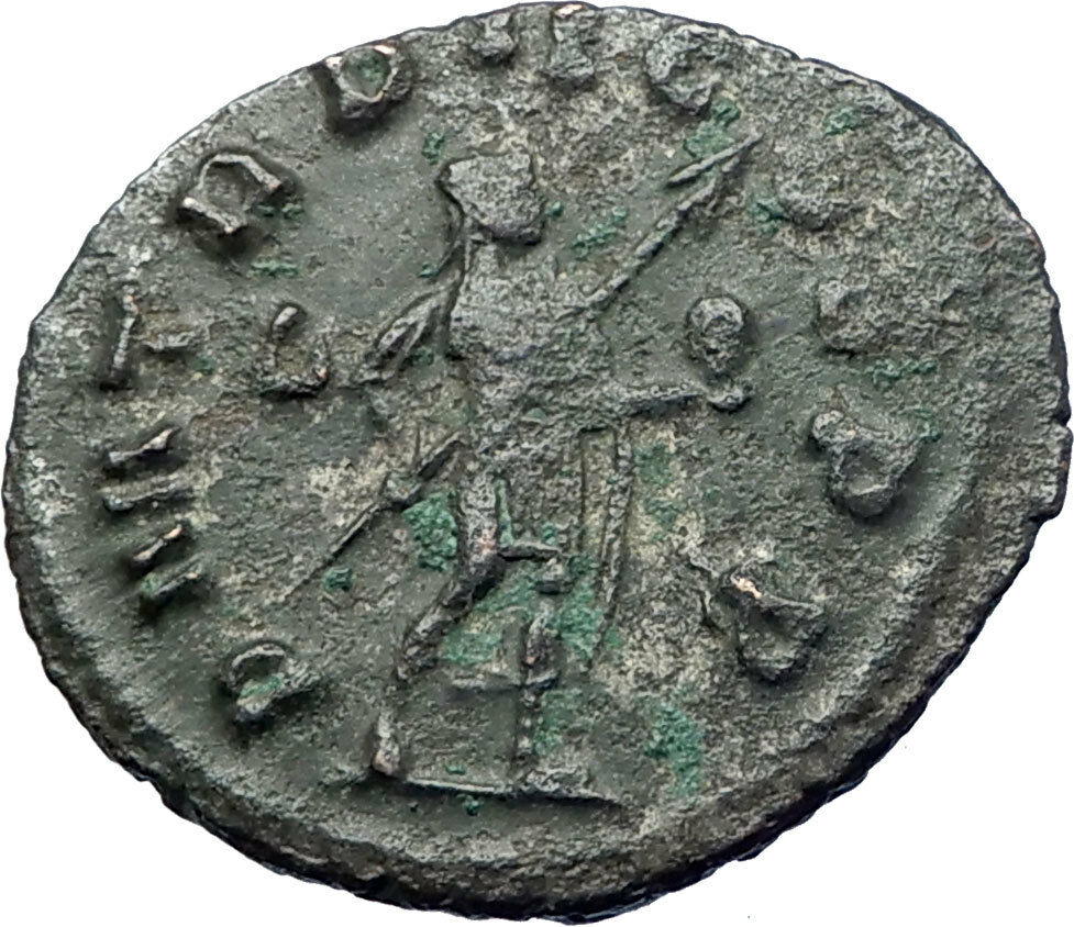 CLAUDIUS II Gothicus w spear & globe 269AD Authentic Ancient Roman Coin i73652