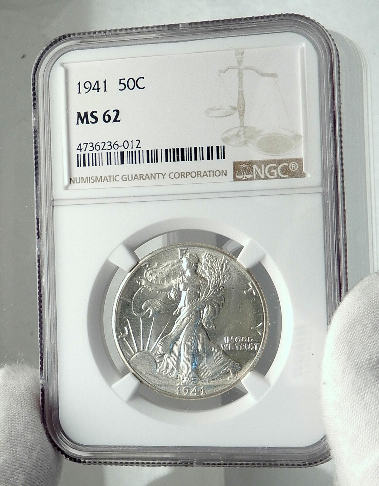 1941 UNITED STATES US Silver WALKING LIBERTY Half Dollar Coin EAGLE NGC i79602