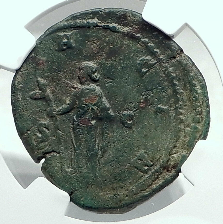 TRAJAN DECIUS Authentic Ancient Rome Sestertius Roman Coin DACIAS NGC i79194