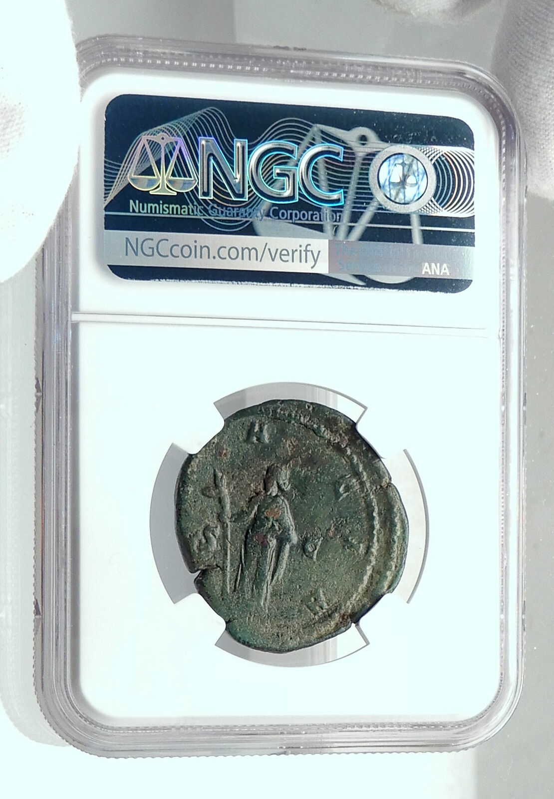 TRAJAN DECIUS Authentic Ancient Rome Sestertius Roman Coin DACIAS NGC i79194