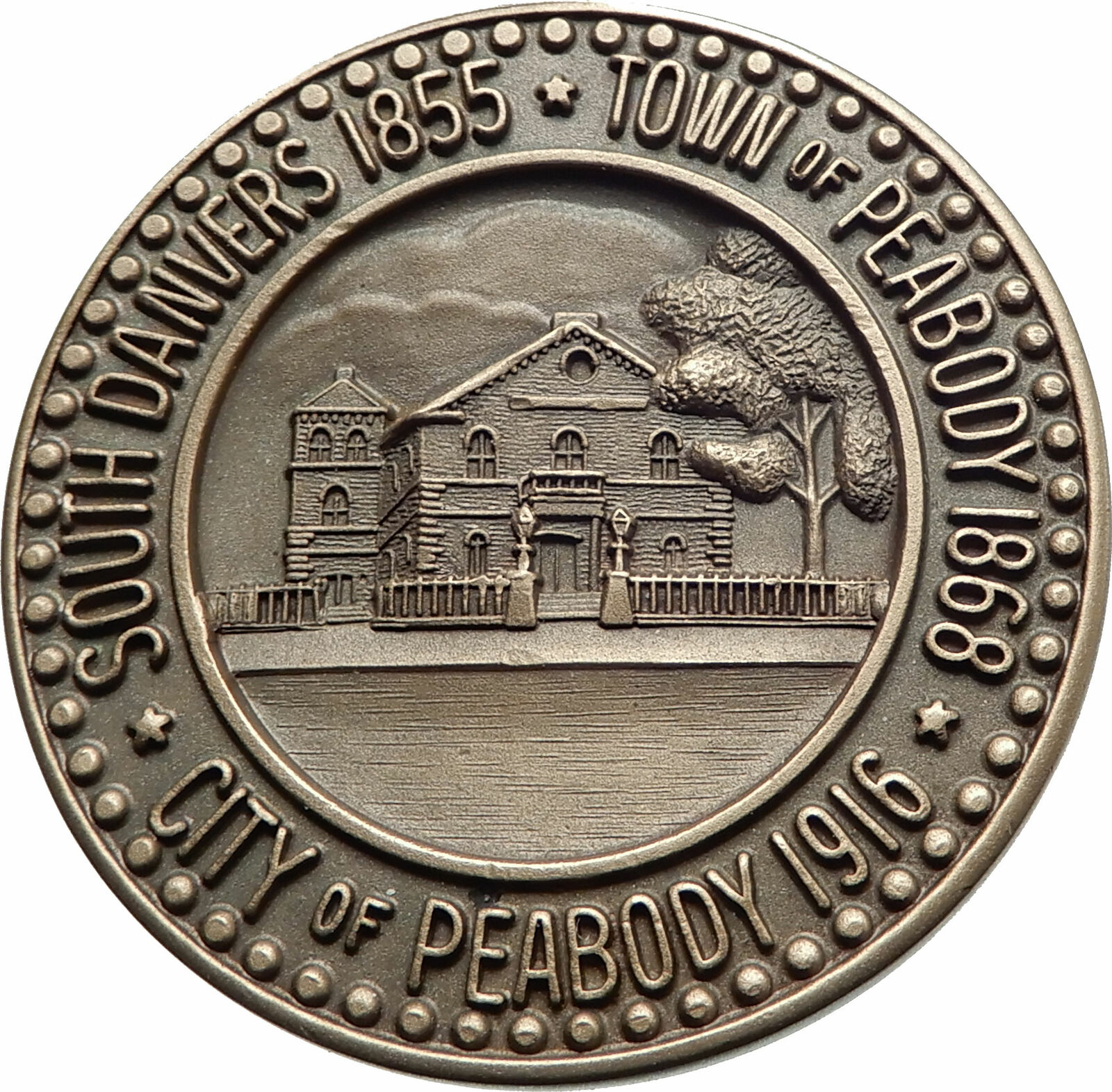 1968 MASSACHUSETTS GEORGE PEABODY Town & City Benefactor Genuine Medal i80272