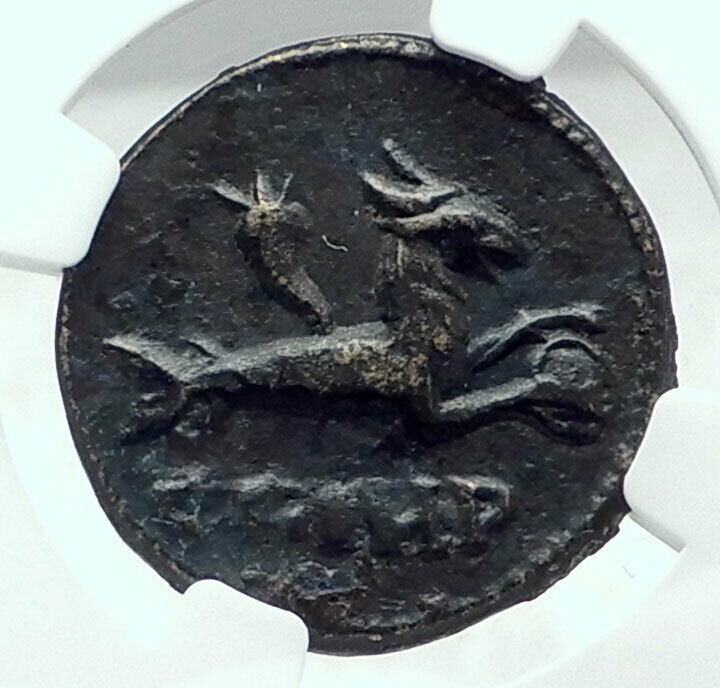 CARACALLA Genuine Parion Parium Mysia Ancient Roman Coin CAPRICORN NGC i79222