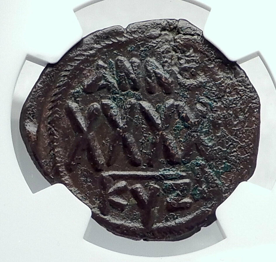 PHOCAS Authentic Ancient 602AD Follis Genuine Medieval Byzantine Coin NGC i81326