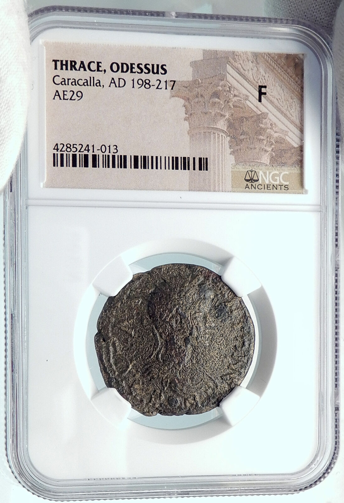 CARACALLA Authentic Ancient ODESSOS THRACE Roman Coin GREAT GOD Altar NGC i81880