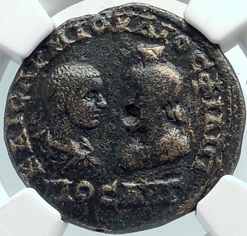 PHILIP II as Caesar SERAPIS Ancient Roman Coin of Marcianopolis HERA NGC i81882