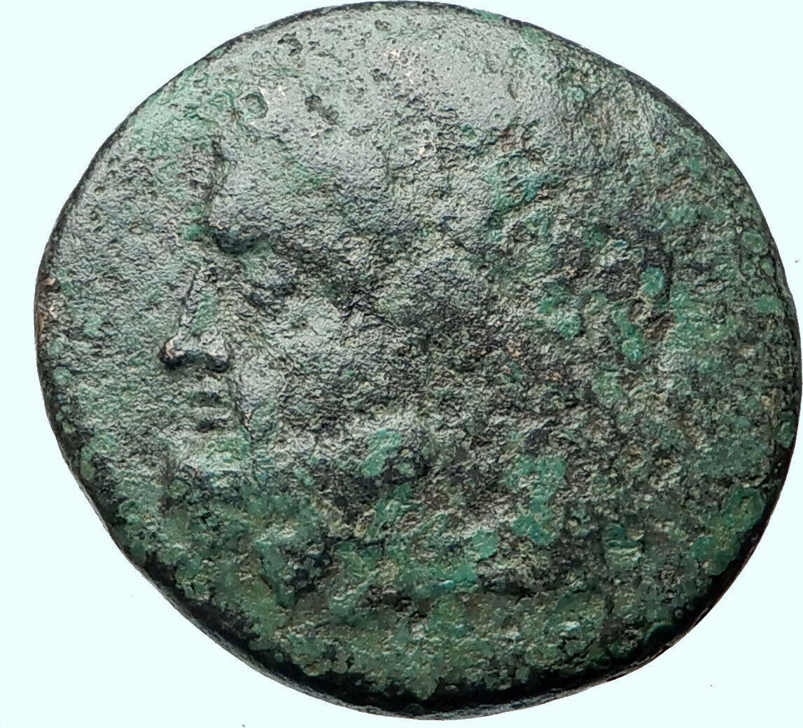 SYRACUSE in SICILY 212BC Greek Coin under Roman Rule Zeus Nike Chariot i41271