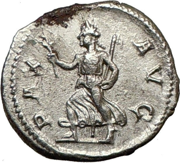 SEVERUS ALEXANDER 226AD Ancient Silver Roman Coin PAX PEACE i21270