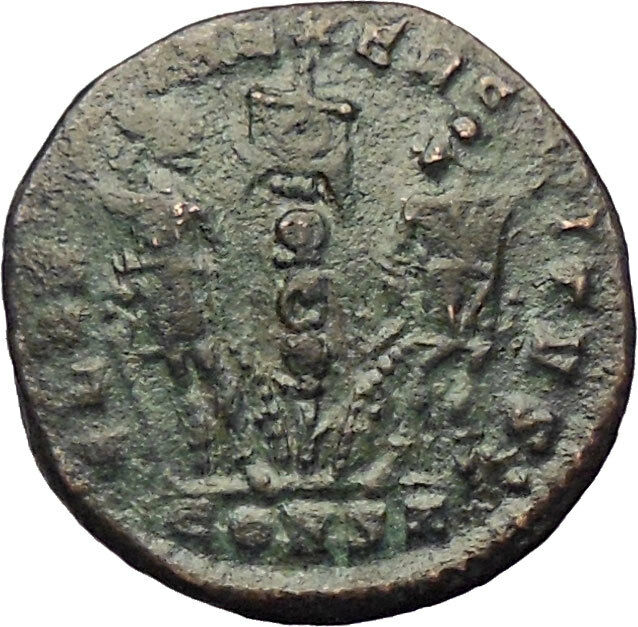 Constantine the Great ROME COMMEMORATIVE Ancient Rare Roman Coin i28989 Soldiers