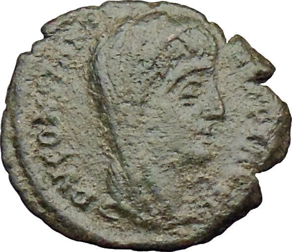 CONSTANTINE I the GREAT 347AD Ancient Roman Coin Christian Deification i29979