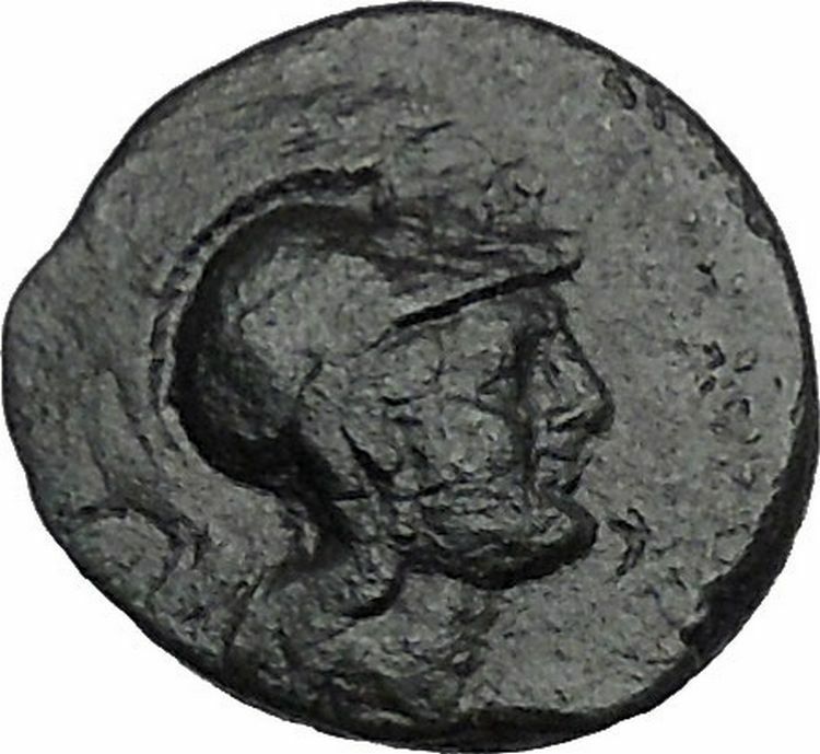 Thessalonica in Macedonia 158BC RARE Ancient Greek Coin Athena Cult Bull i40603