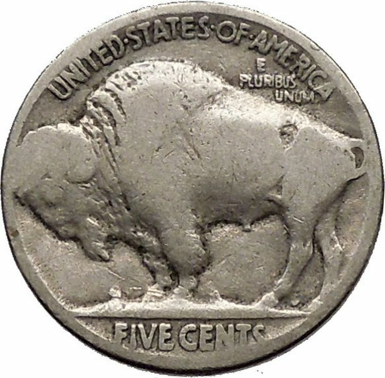 1925 BUFFALO NICKEL 5 Cents of United States of America USA Antique Coin i43672