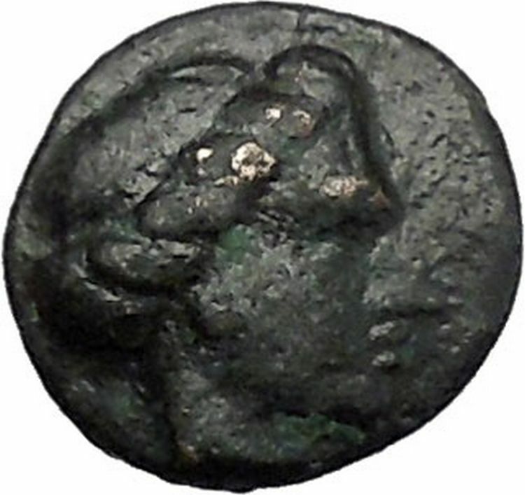 Histiaia in Euboia 338BC Nymph & Cow Genuine Authentic Ancient Greek Coin i49486