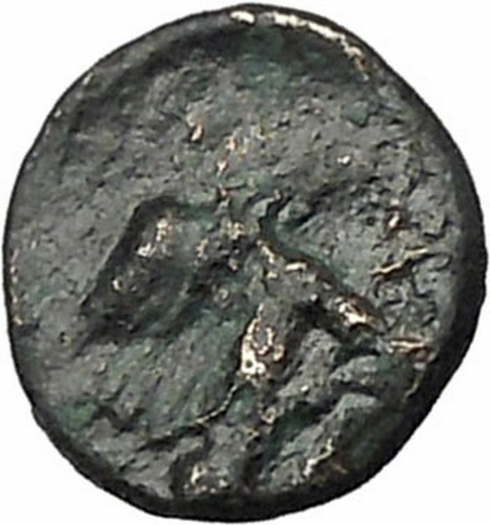 Histiaia in Euboia 338BC Nymph & Cow Genuine Authentic Ancient Greek Coin i49486