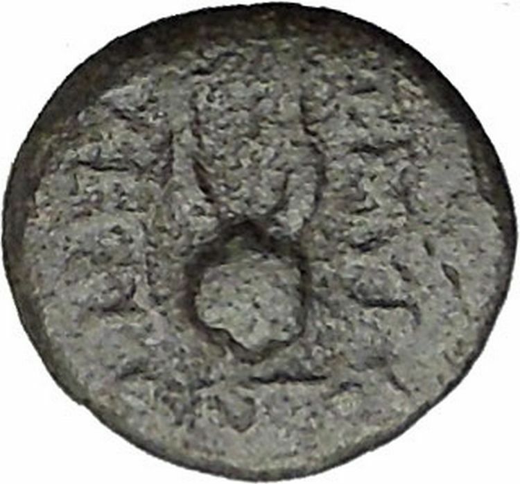 SMYRNA in IONIA 280BC Authentic Ancient Greek Coin Rare APOLLO Cult Lyre i49661