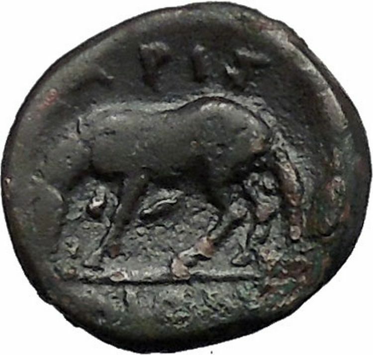 LARISSA in THESSALY 360BC Nymph Horse Authentic Ancient Greek Coin i49240