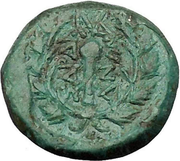 Sardes in Lydia 133BC Ancient Greek Coin Apollo father of Asclepius Club i53263