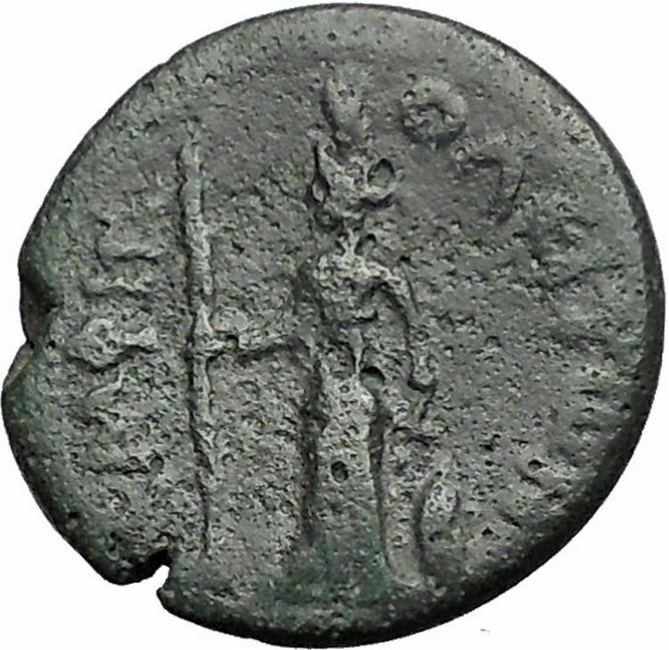 TRAJAN on HORSE Spearing Enemy 98AD Amphiplis in Macedonia Roman Coin i55649