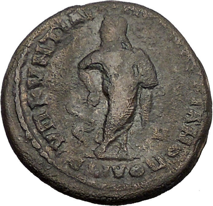 CARACALLA 198AD Marcianopolis ASCLEPIUS Medicine God w Serpent Roman Coin i57534