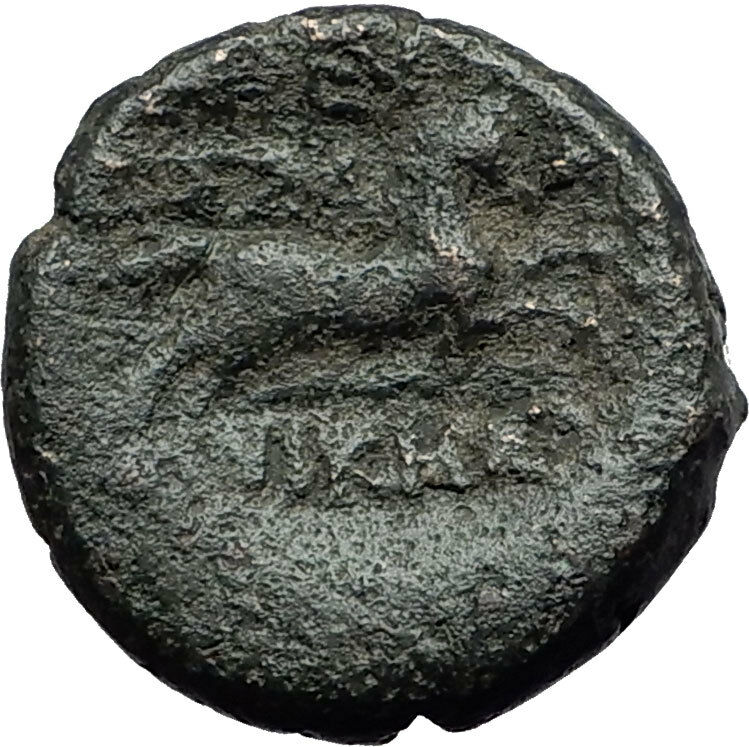 Thessalonica in Macedonia 148BC Authentic Ancient Greek Coin ATHENA HORSE i59751