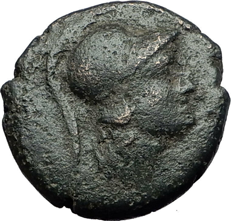 Thessalonica in Macedonia 148BC Authentic Ancient Greek Coin ATHENA HORSE i59751