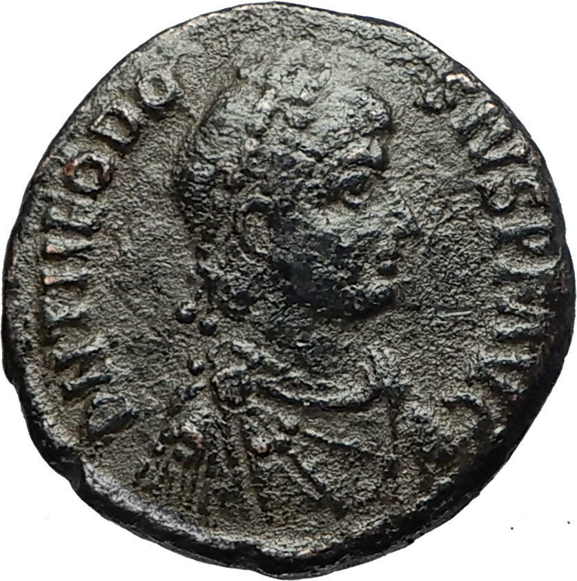 THEODOSIUS I the GREAT Authentic Ancient 383AD Antioch Genuine Roman Coin i67367