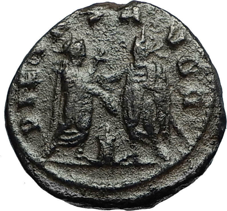 GALLIENUS & Father VALERIAN I at Altar Authentic ANCIENT 255AD Roman Coin i67212