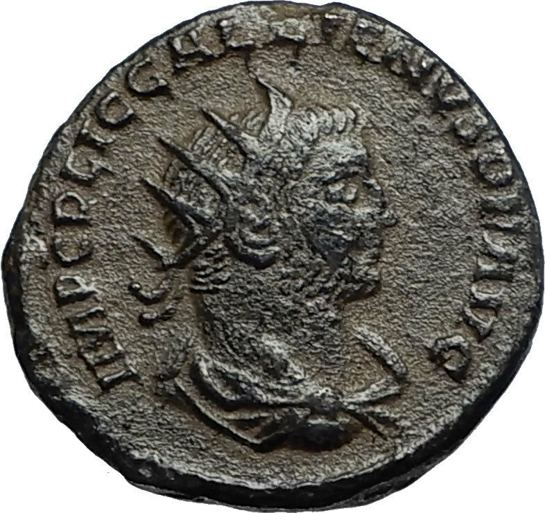 GALLIENUS & Father VALERIAN I at Altar Authentic ANCIENT 255AD Roman Coin i67212