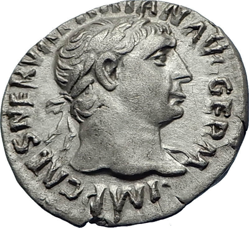 TRAJAN 101AD Rome Authentic Genuine Ancient Silver Roman Coin Hercules i70342