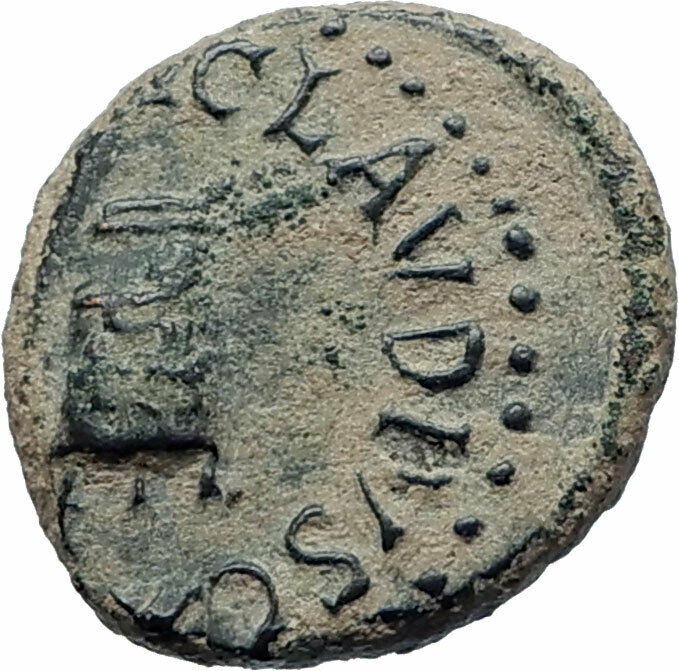 CLAUDIUS Authentic 42AD Rome Food MODIUS Original Ancient Roman Coin i74831