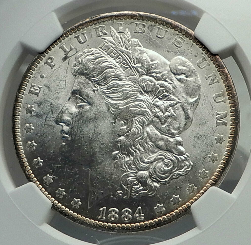 1884 UNITED STATES of America SILVER Morgan US Dollar Coin EAGLE NGC MS i79616