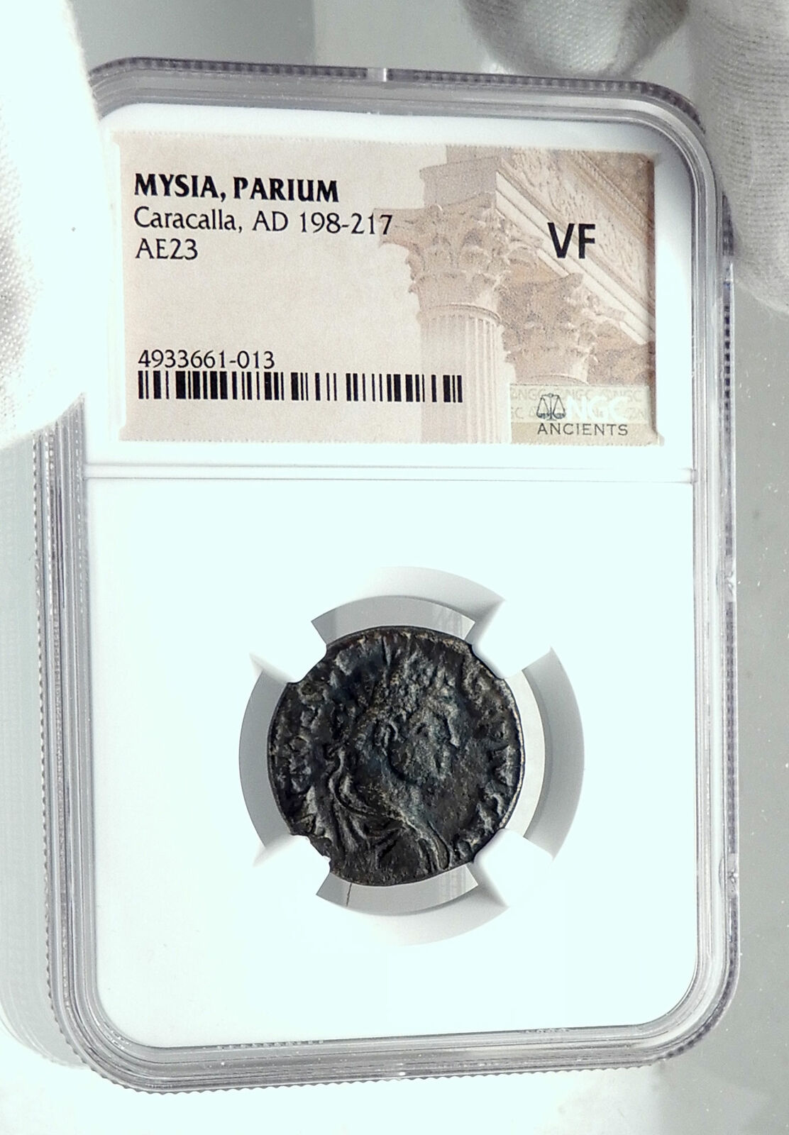 CARACALLA Genuine Parion Parium Mysia Ancient Roman Coin CAPRICORN NGC i79220