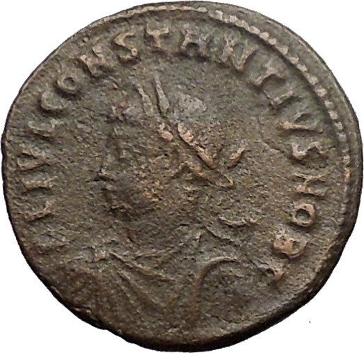 CONSTANTIUS II Constantine the Great son Ancient Roman Coin Camp Gate i30920