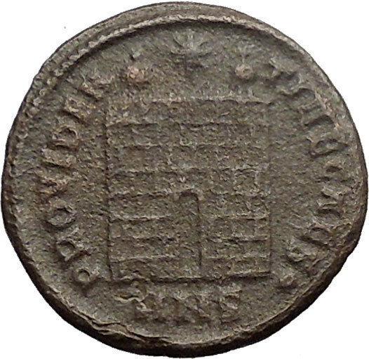 CONSTANTIUS II Constantine the Great son Ancient Roman Coin Camp Gate i30920