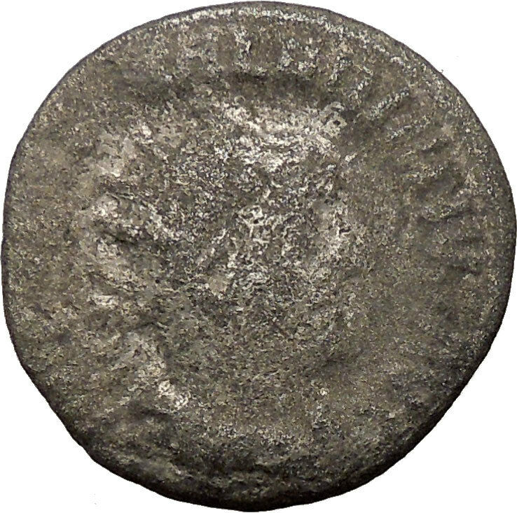 VALERIAN I 253AD Viminacium mint Billon Silver Roman Coin Virtus Cult i36016