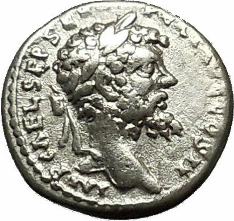 SEPTIMIUS SEVERUS 210AD Ancient Roman Coin Victory Cult Angel i39604