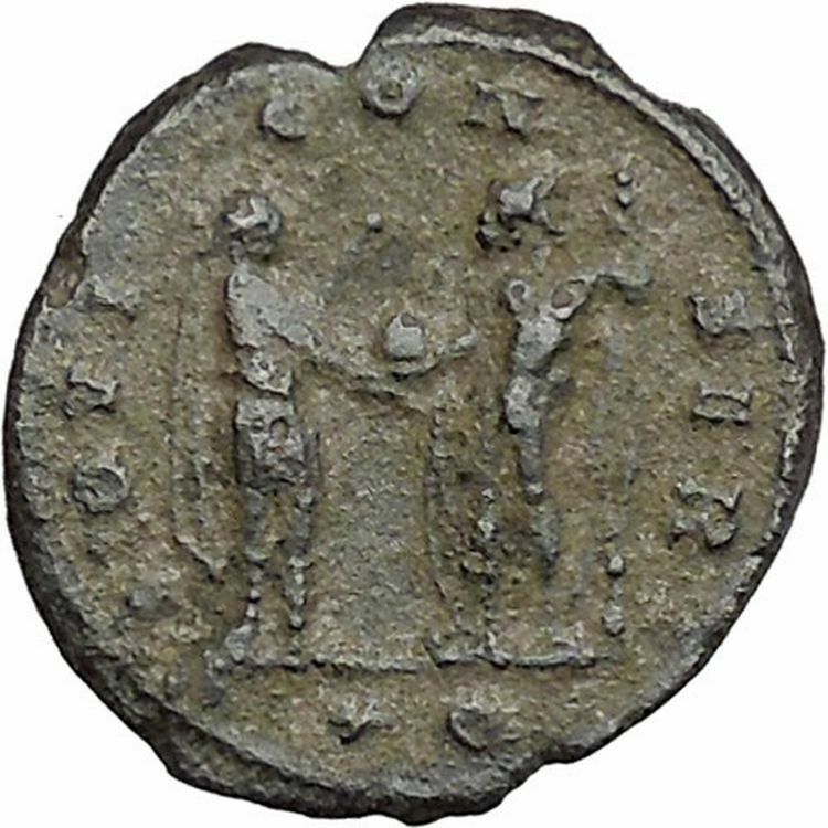 Aurelian receiving globe from Jupiter Ancient Roman Coin Jupiter Cult i41184