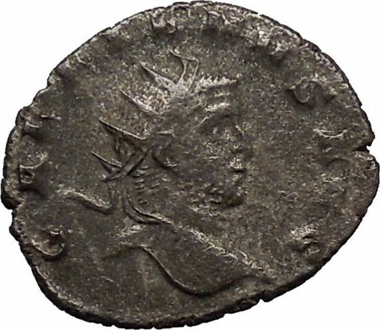 Gallienus Valerian I son Silver Ancient Roman Coin Mars War God Cult i44089