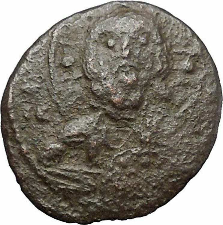 JESUS CHRIST Class I Anonymous Ancient 1078AD Byzantine Follis Coin CROSS i48308