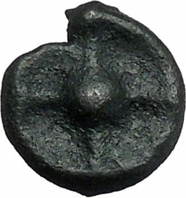 ISTROS Thrace 500BC Wheel Money Authentic Ancient Greek Coin BLACK SEA i46831