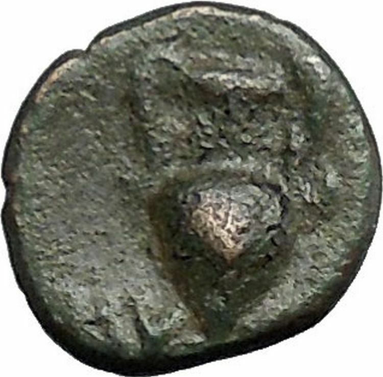 Myrina in Aeolis 2nd-1st Cent BC Rare Ancient Greek Coin Helios Amphora i49519