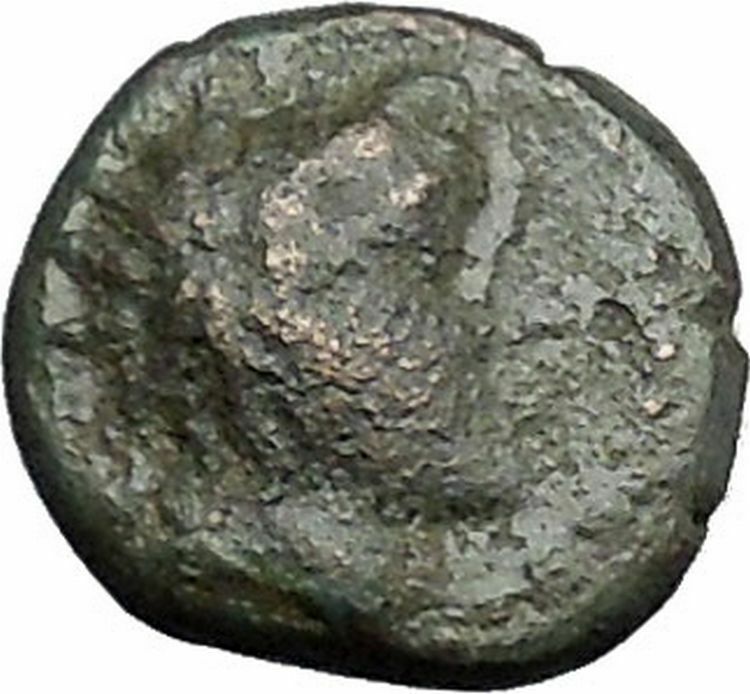 Myrina in Aeolis 2nd-1st Cent BC Rare Ancient Greek Coin Helios Amphora i49519