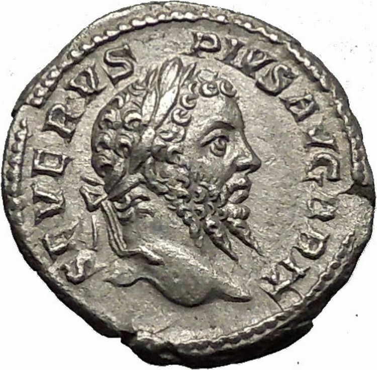 Septimius Severus Ancient Silver Roman Coin Jupiter with two children i52298