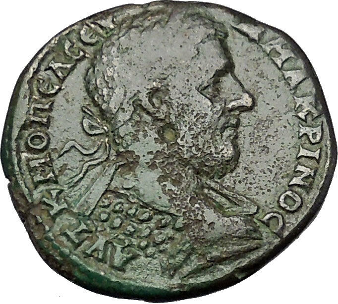 MACRINUS 217AD DEMETER Harvest Nicopolis ad Istrum Ancient Roman Coin i50932