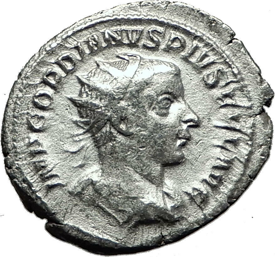 GORDIAN III 241AD Rome Ancient Silver Roman Coin "Farnese" Hercules i59129