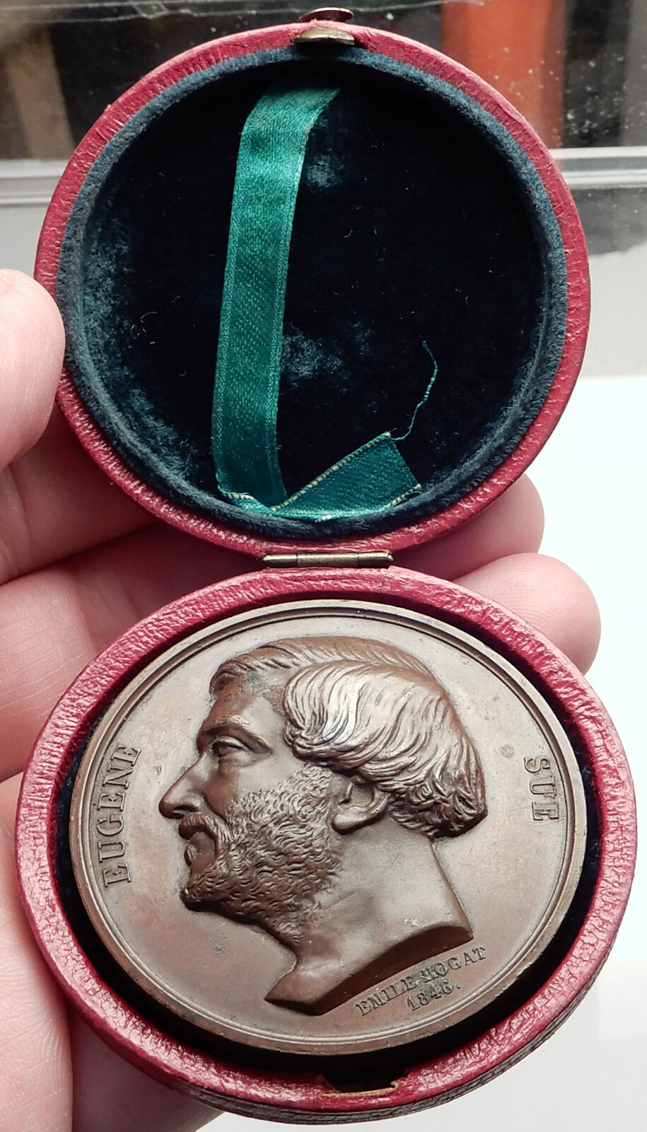 1846 FRANCE Homage Medal to SOCIALIST Author of WANDERING JEW Eugene Sue i70690