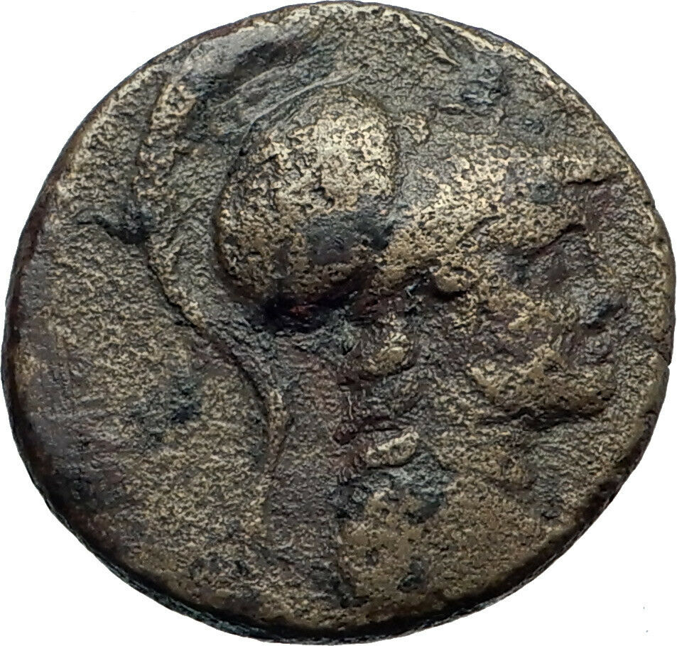 APAMEIA in PHRYGIA 133BC Athena Eagle Dioscuri Caps Ancient Greek Coin i44932